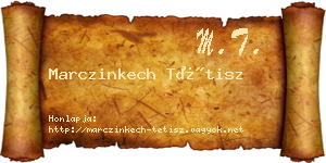 Marczinkech Tétisz névjegykártya